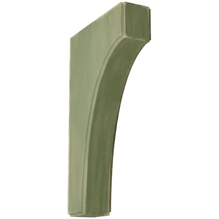 Ekena Millwork 1 3/4"W x 6"D x 10"H Clarksville Wood Vintage Decor Bracket, Restoration Green BKTWD02X06X10CVGR